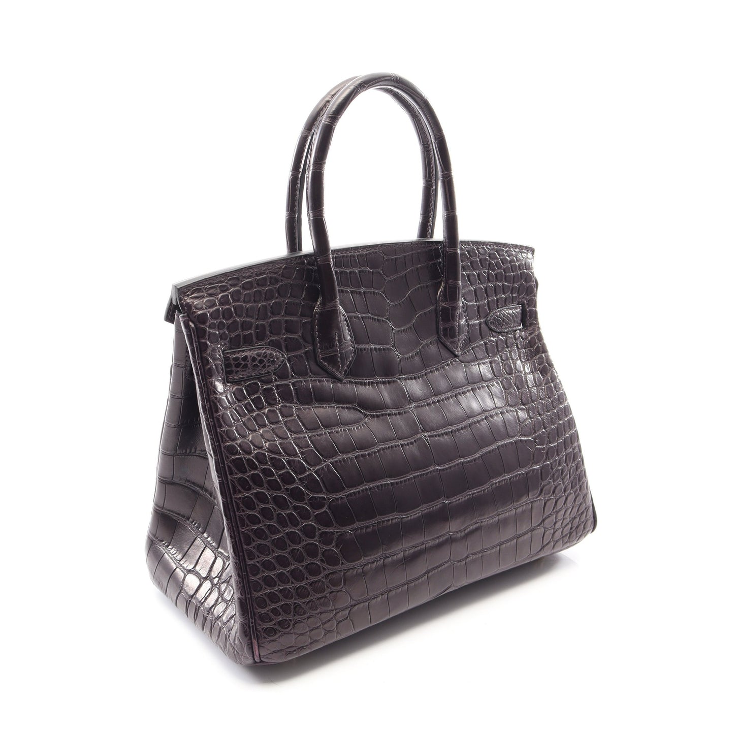 バーキン30 アメジスト ハンドバッグ アリゲーターマット ダークパープル ゴールド金具 D刻印 エルメス バッグ HERMES