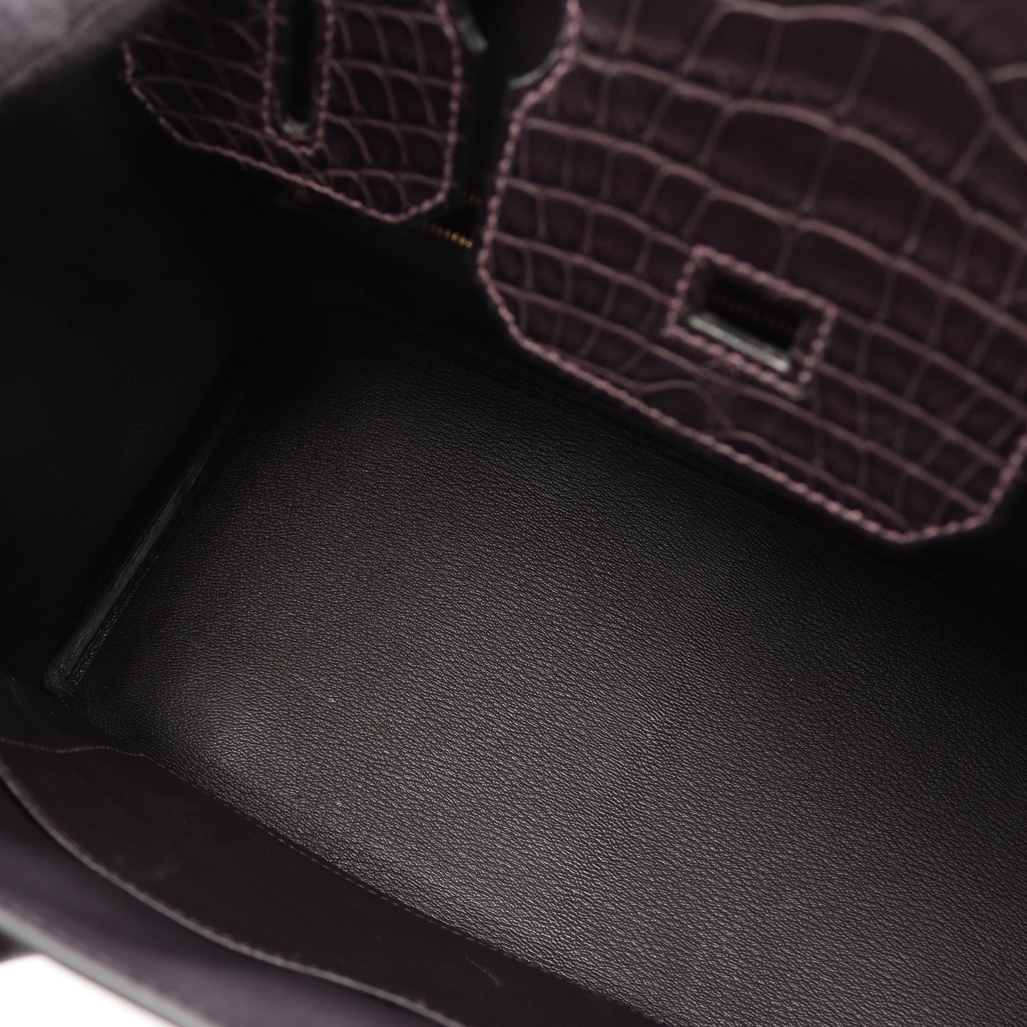 バーキン30 アメジスト ハンドバッグ アリゲーターマット ダークパープル ゴールド金具 D刻印 エルメス バッグ HERMES