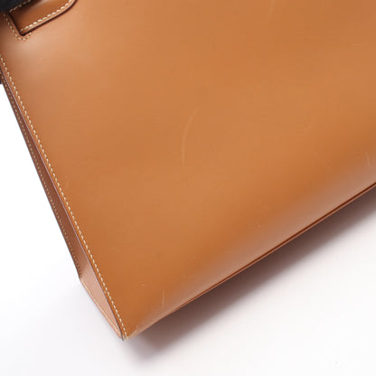 ケリー32 ナチュラル 外縫い 2WAY ハンドバッグ ヴォーシャモニー ライトブラウン ゴールド金具 □D刻印 エルメス