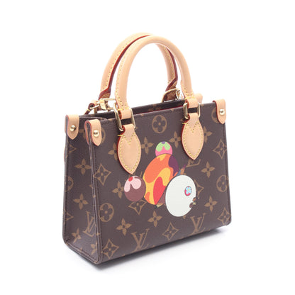 LV × TM オンザゴー BB モノグラムパンダ 2WAY ハンドバッグ PVC レザー ブラウン ルイヴィトン