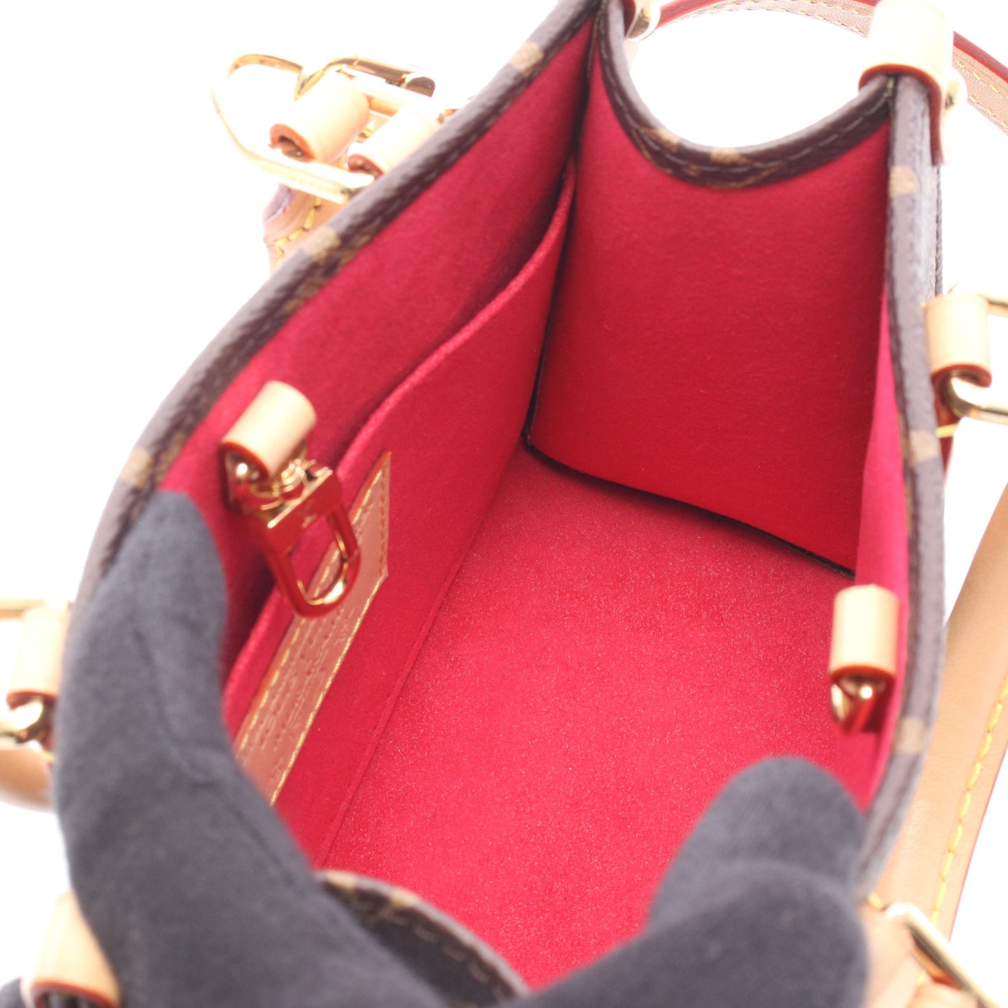 LV × TM オンザゴー BB モノグラムパンダ 2WAY ハンドバッグ PVC レザー ブラウン ルイヴィトン