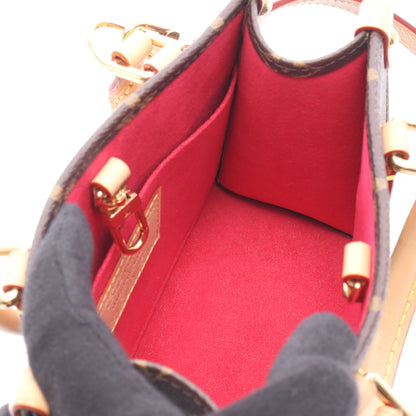 LV × TM オンザゴー BB モノグラムパンダ 2WAY ハンドバッグ PVC レザー ブラウン ルイヴィトン