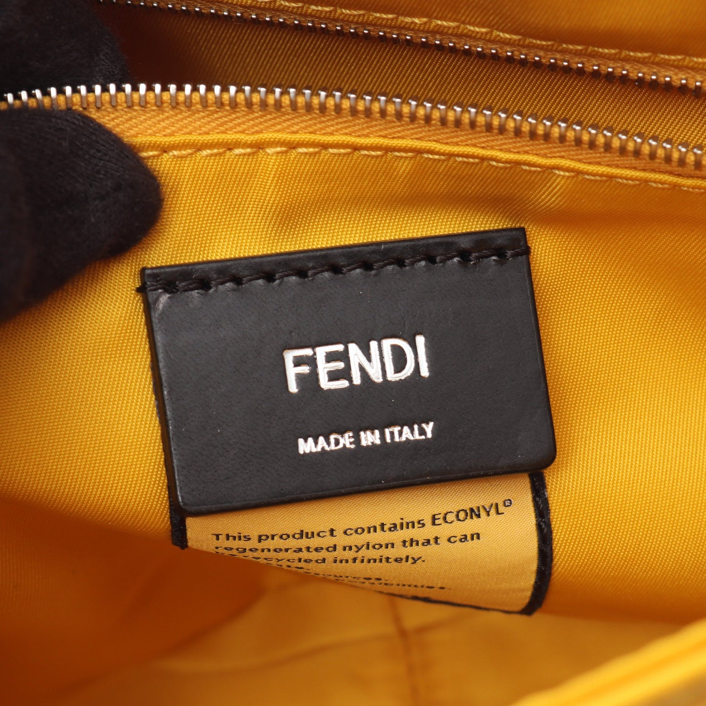 Baguette Messenger Bag バケット メッセンジャー ショルダーバッグ ナイロン レザー イエロー フェンディ バッグ FENDI