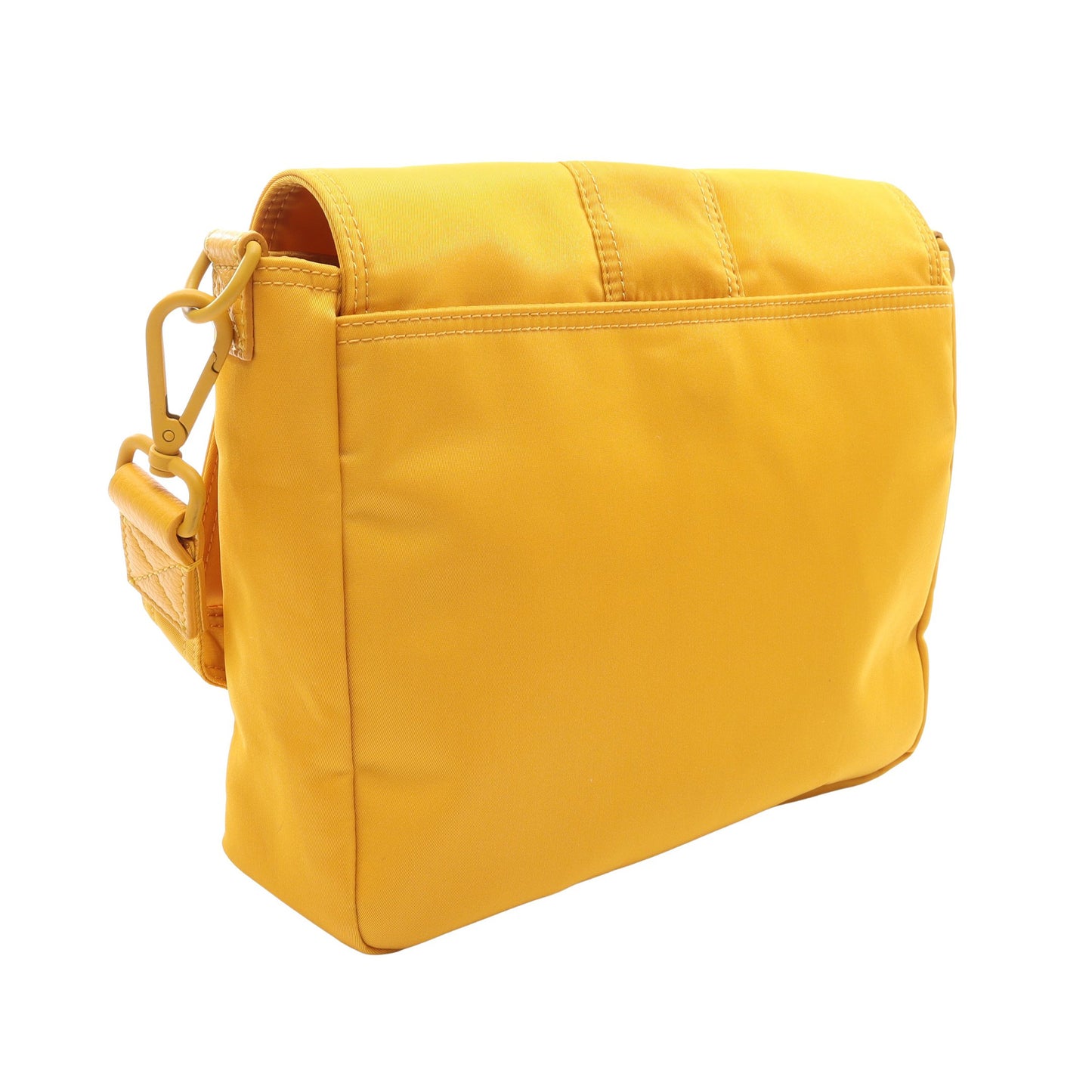 Baguette Messenger Bag バケット メッセンジャー ショルダーバッグ ナイロン レザー イエロー フェンディ バッグ FENDI