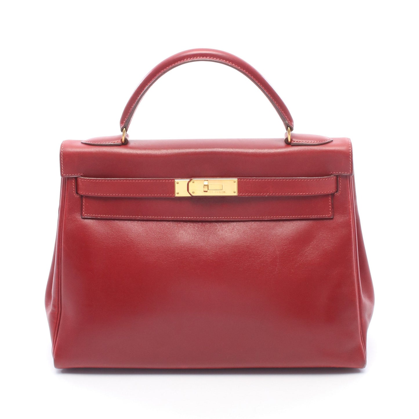 ケリー32 ルージュヴィフ 内縫い 2WAY ハンドバッグ タデラクト レッド ゴールド金具 ○V刻印 エルメス バッグ HERMES