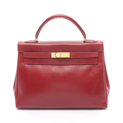 ケリー32 ルージュヴィフ 内縫い 2WAY ハンドバッグ タデラクト レッド ゴールド金具 ○V刻印 エルメス バッグ HERMES