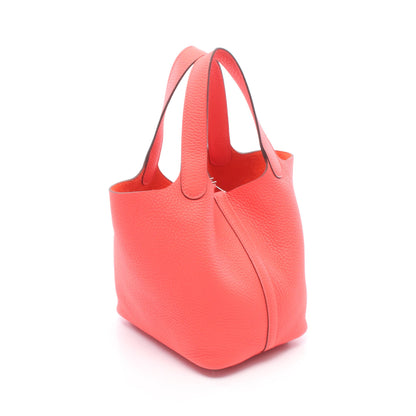 ピコタンロックPM ローズテキサス ハンドバッグ トリヨンクレマンス ピンクレッド シルバー金具 U刻印 エルメス バッグ HERMES