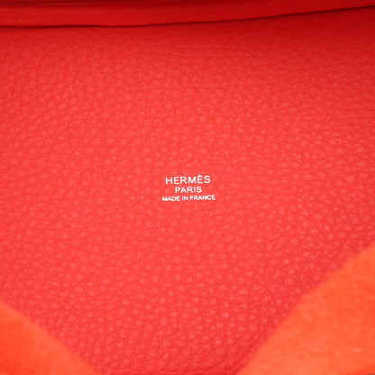 ピコタンロックPM ローズテキサス ハンドバッグ トリヨンクレマンス ピンクレッド シルバー金具 U刻印 エルメス バッグ HERMES