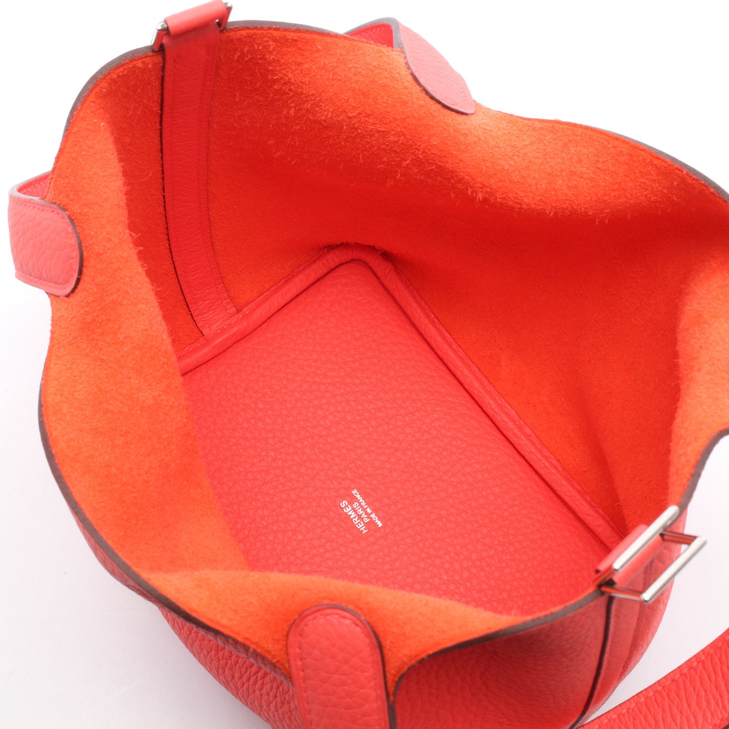 ピコタンロックPM ローズテキサス ハンドバッグ トリヨンクレマンス ピンクレッド シルバー金具 U刻印 エルメス バッグ HERMES