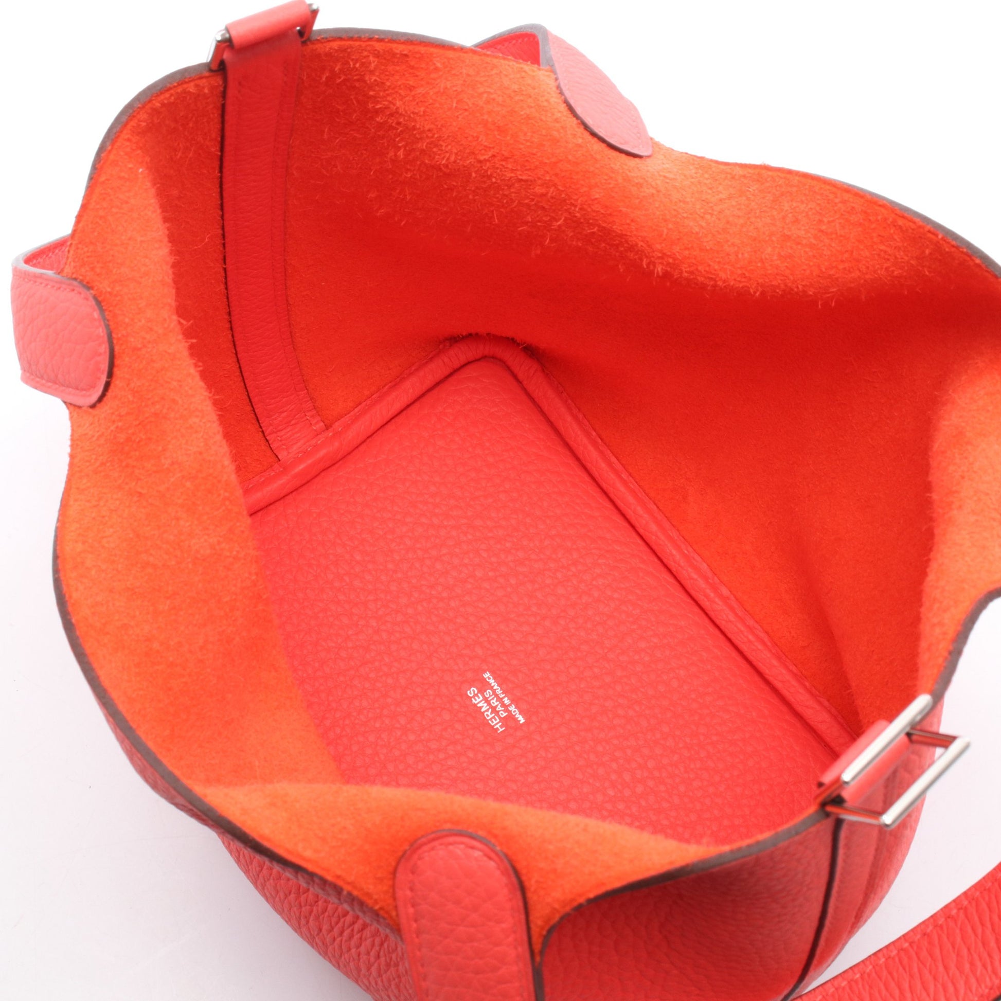 ピコタンロックPM ローズテキサス ハンドバッグ トリヨンクレマンス ピンクレッド シルバー金具 U刻印 エルメス バッグ HERMES
