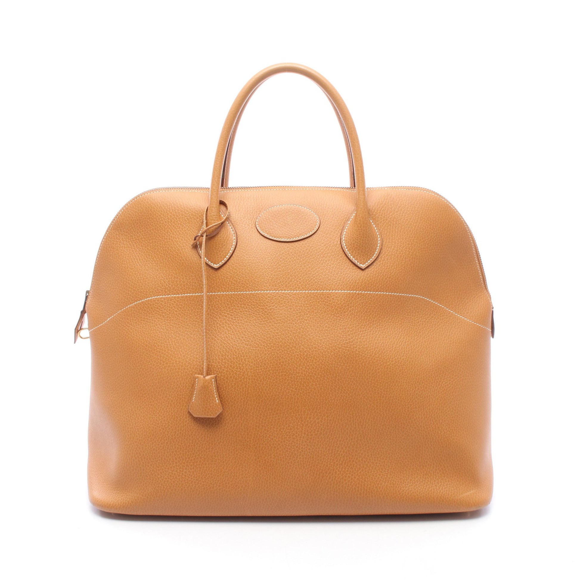 ボリード45 ナチュラル ハンドバッグ アルデンヌ ライトブラウン ゴールド金具 ○V刻印 エルメス バッグ HERMES
