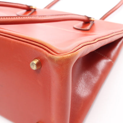 La(ラ) ショルダーバッグ トートバッグ ボックスカーフ オレンジブラウン ゴールド金具 ○Z刻印 エルメス バッグ HERMES