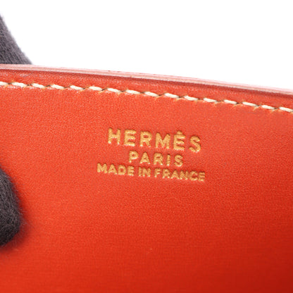 La(ラ) ショルダーバッグ トートバッグ ボックスカーフ オレンジブラウン ゴールド金具 ○Z刻印 エルメス バッグ HERMES