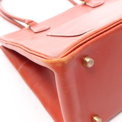 La(ラ) ショルダーバッグ トートバッグ ボックスカーフ オレンジブラウン ゴールド金具 ○Z刻印 エルメス バッグ HERMES
