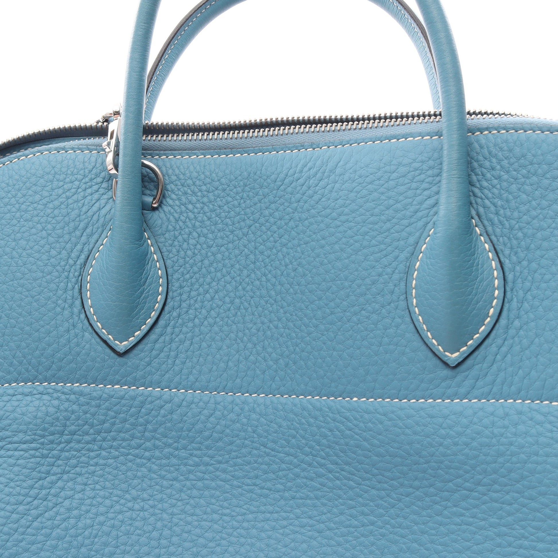 ボリード35 ブルージーン 2WAY ハンドバッグ トリヨンクレマンス ライトブルー シルバー金具 □J刻印 エルメス バッグ HERMES