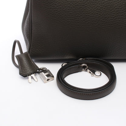 ケリー32 内縫い 2WAY ハンドバッグ トリヨンクレマンス カーキグリーン シルバー金具 □F刻印 エルメス バッグ HERMES