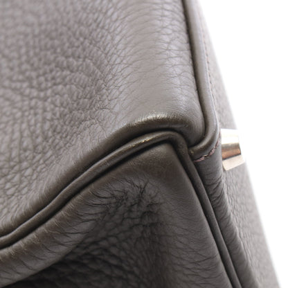 ケリー32 内縫い 2WAY ハンドバッグ トリヨンクレマンス カーキグリーン シルバー金具 □F刻印 エルメス バッグ HERMES