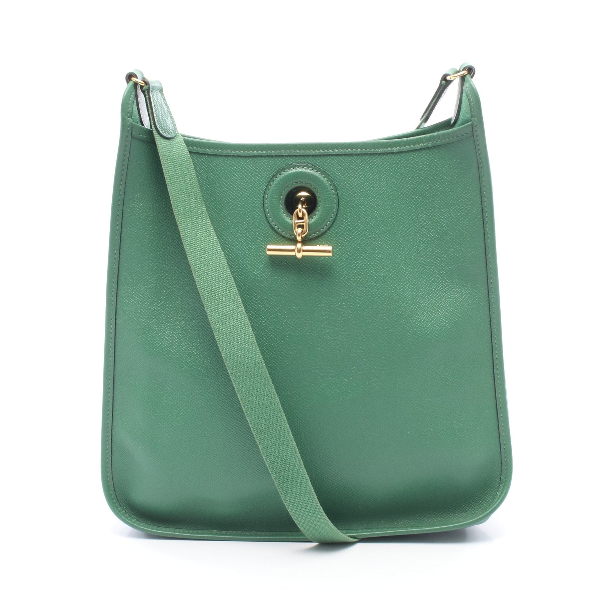 ヴェスパPM ショルダーバッグ クシュベル グリーン ゴールド金具 □A刻印 エルメス バッグ HERMES