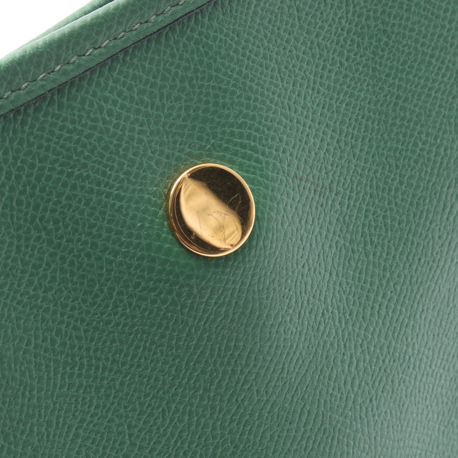 ヴェスパPM ショルダーバッグ クシュベル グリーン ゴールド金具 □A刻印 エルメス バッグ HERMES