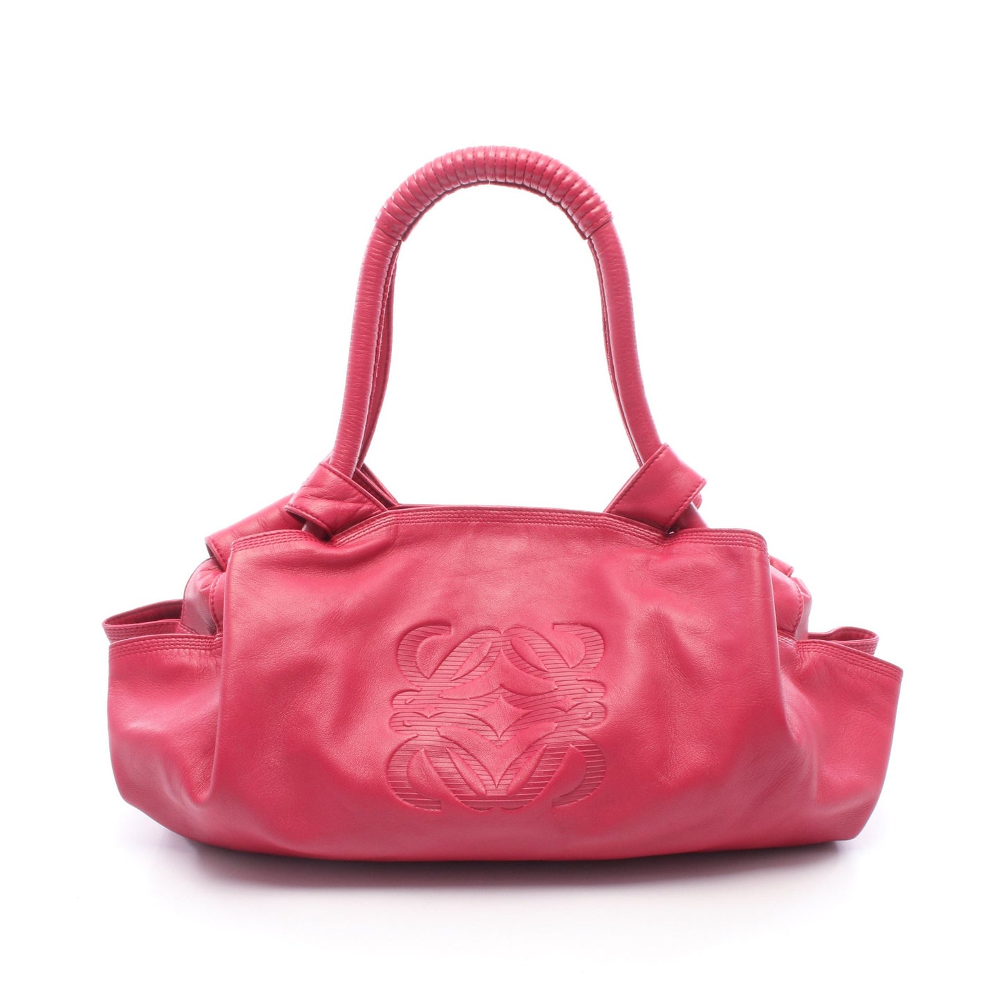 ナッパアイレ ハンドバッグ レザー ピンク ロエベ バッグ LOEWE