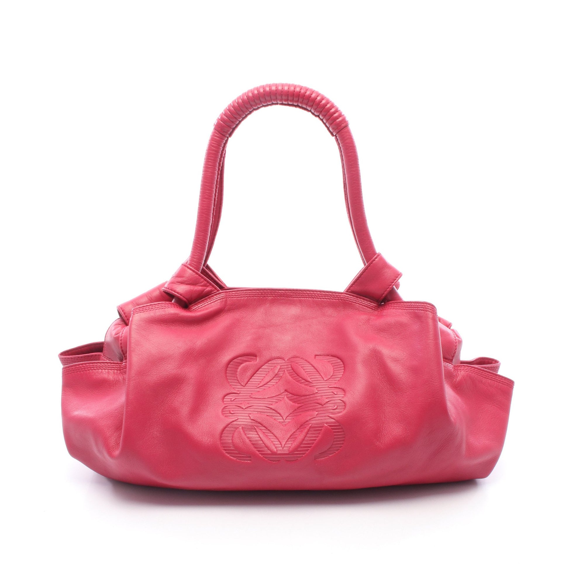ナッパアイレ ハンドバッグ レザー ピンク ロエベ バッグ LOEWE