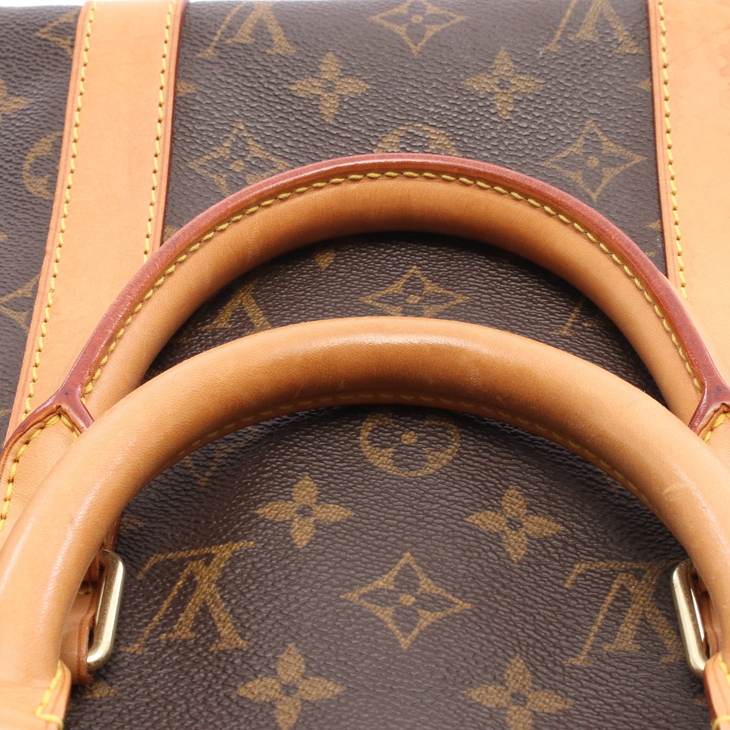 キーポル50 モノグラム ボストンバッグ PVC レザー ブラウン ルイヴィトン バッグ LOUIS VUITTON