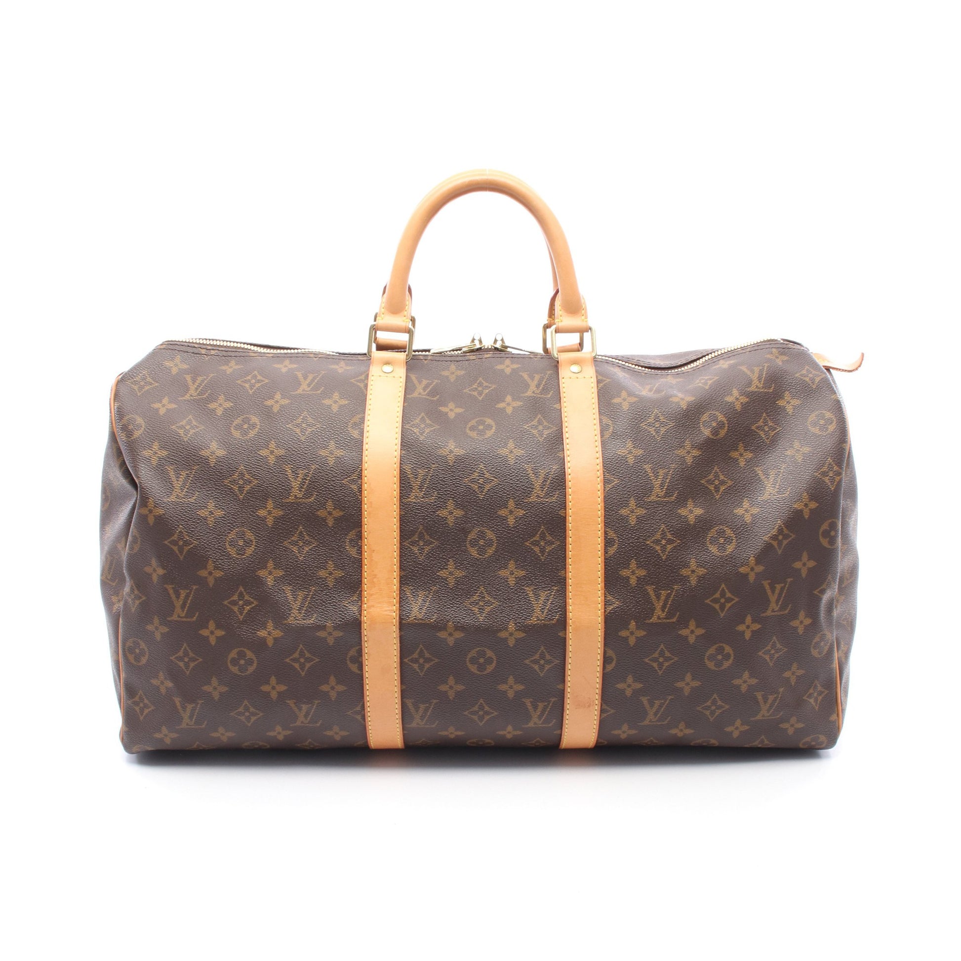 キーポル50 モノグラム ボストンバッグ PVC レザー ブラウン ルイヴィトン バッグ LOUIS VUITTON