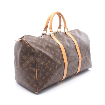 キーポル50 モノグラム ボストンバッグ PVC レザー ブラウン ルイヴィトン バッグ LOUIS VUITTON