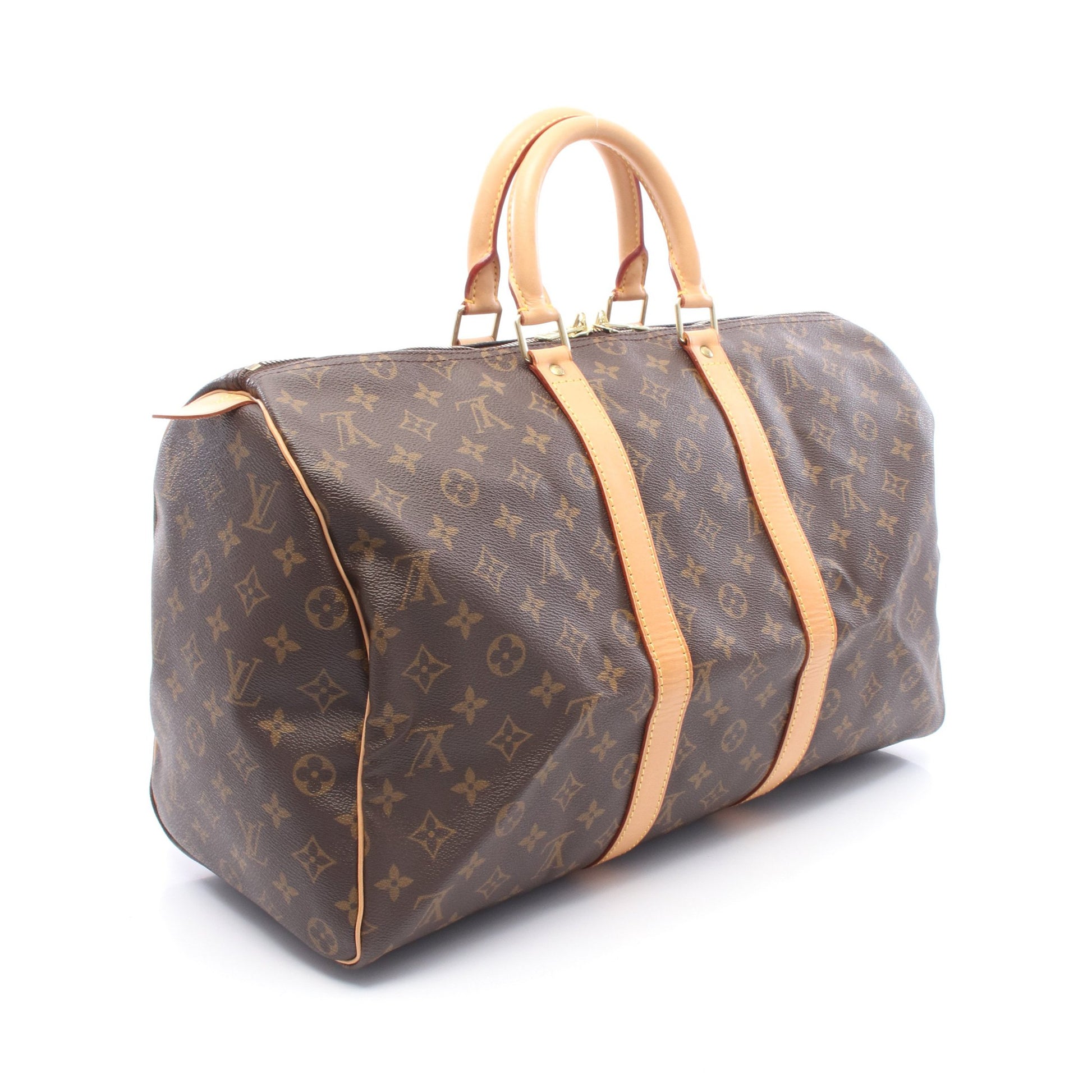 キーポル45 モノグラム ボストンバッグ PVC レザー ブラウン ルイヴィトン バッグ LOUIS VUITTON