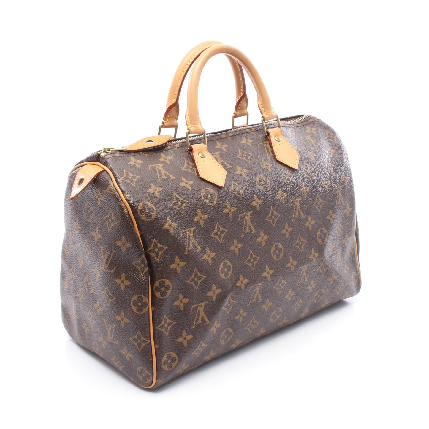 スピーディ35 モノグラム ハンドバッグ PVC レザー ブラウン ルイヴィトン バッグ LOUIS VUITTON