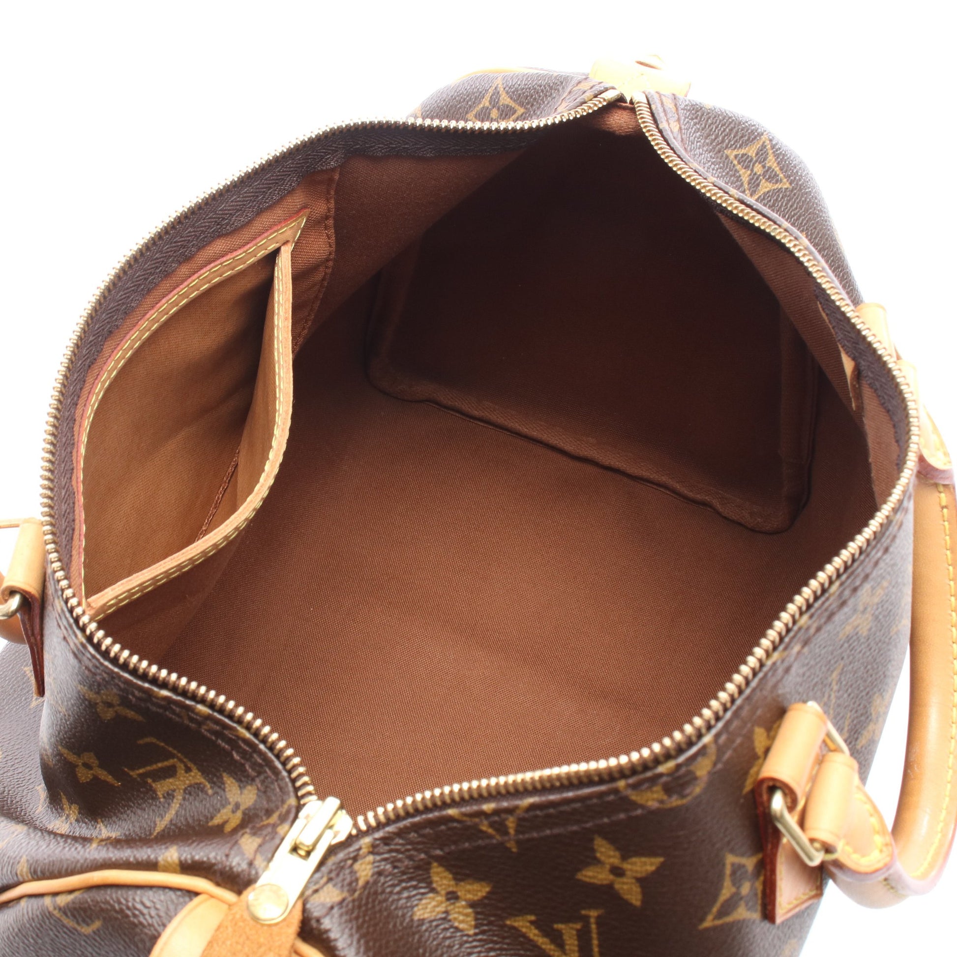 スピーディ35 モノグラム ハンドバッグ PVC レザー ブラウン ルイヴィトン バッグ LOUIS VUITTON