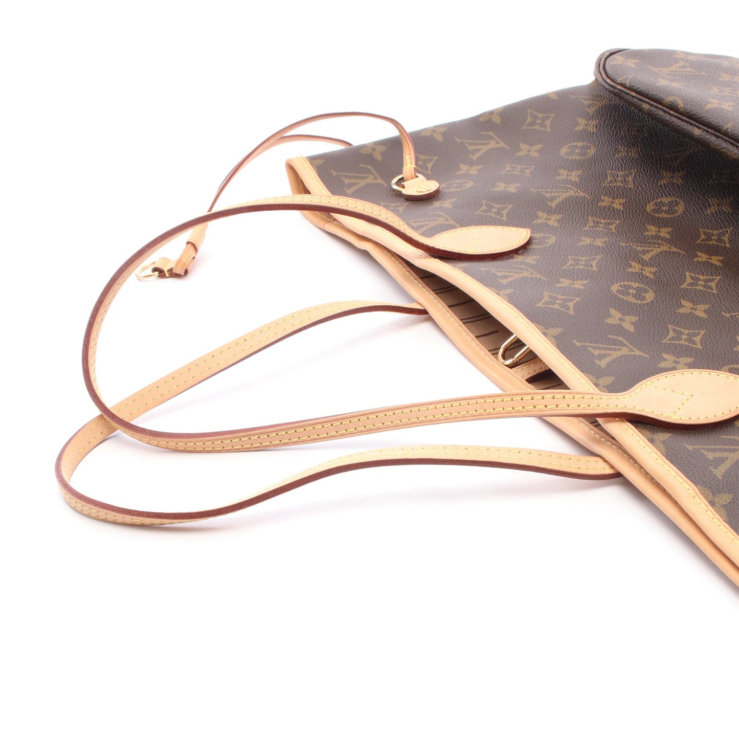 ネヴァーフルMM モノグラム ショルダーバッグ トートバッグ PVC レザー ブラウン ルイヴィトン バッグ LOUIS VUITTON