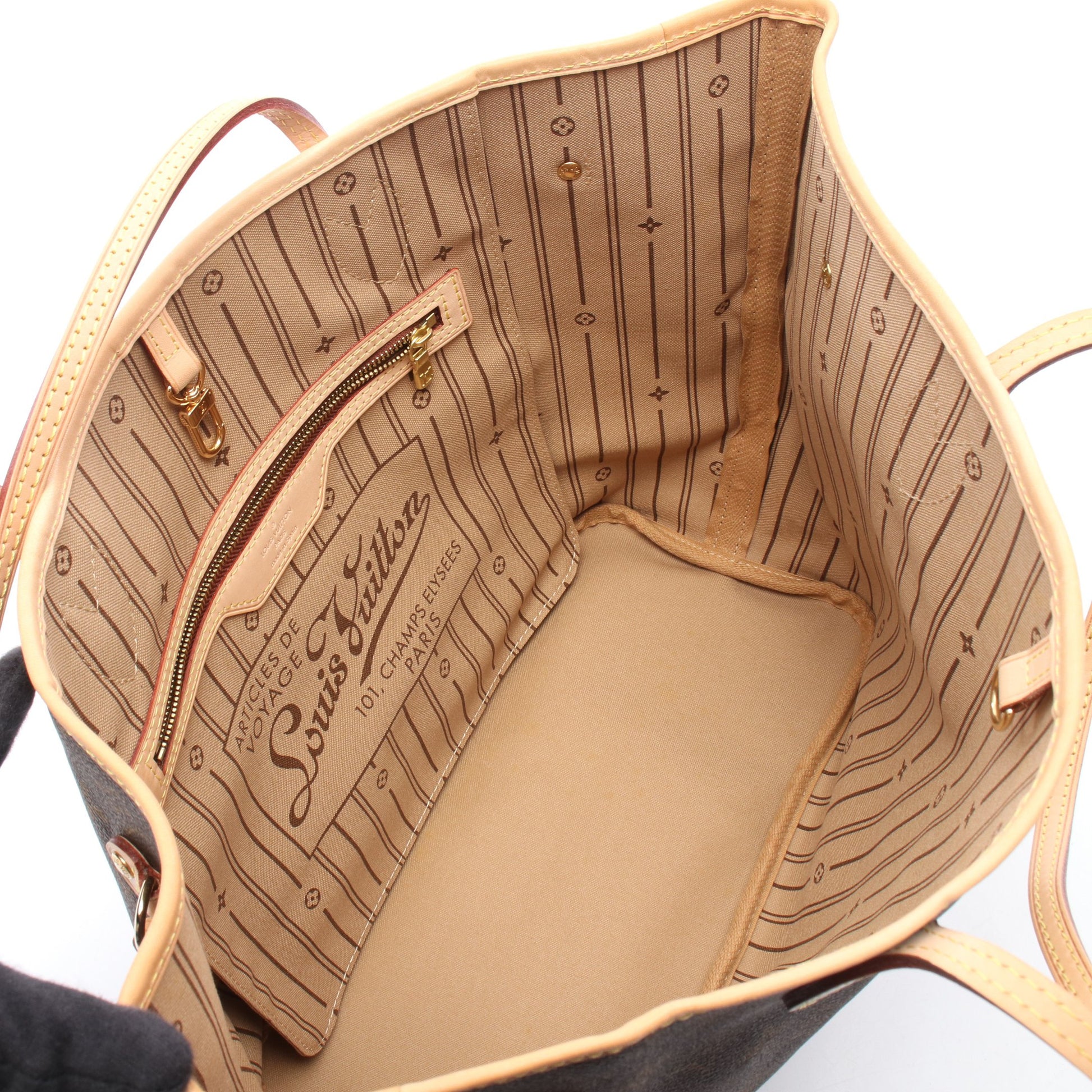 ネヴァーフルMM モノグラム ショルダーバッグ トートバッグ PVC レザー ブラウン ルイヴィトン バッグ LOUIS VUITTON
