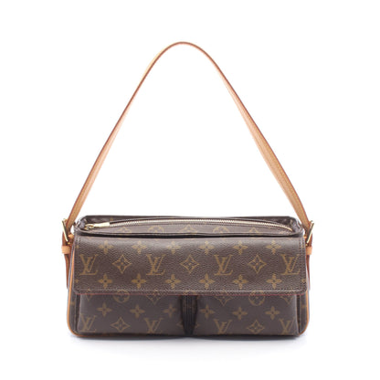 ヴィバシテMM モノグラム ショルダーバッグ PVC レザー ブラウン ルイヴィトン バッグ LOUIS VUITTON