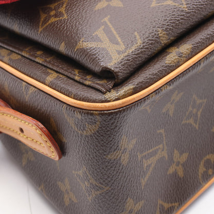 ヴィバシテMM モノグラム ショルダーバッグ PVC レザー ブラウン ルイヴィトン バッグ LOUIS VUITTON
