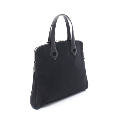 サックイブーPM ハンドバッグ トワルアッシュ ヴォースイフト ブラック シルバー金具 □J刻印 エルメス バッグ HERMES