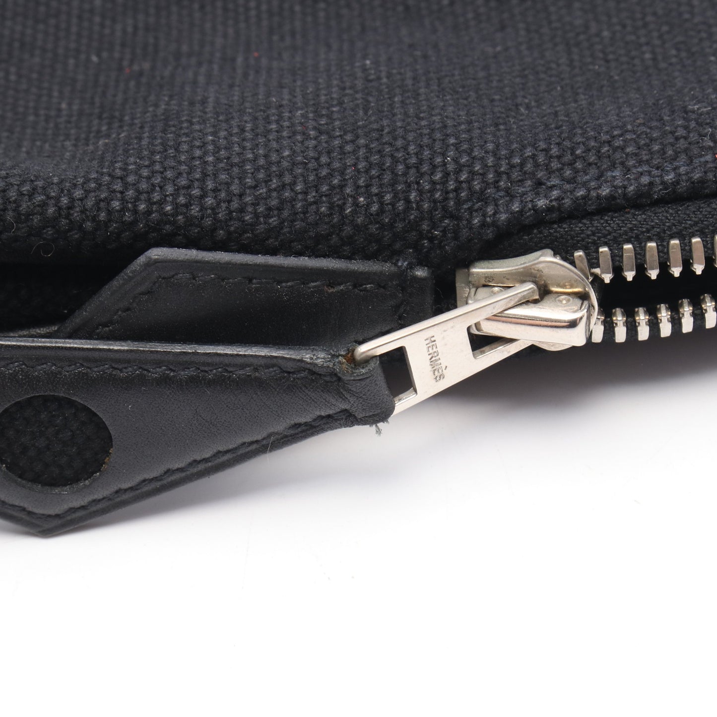 サックイブーPM ハンドバッグ トワルアッシュ ヴォースイフト ブラック シルバー金具 □J刻印 エルメス バッグ HERMES