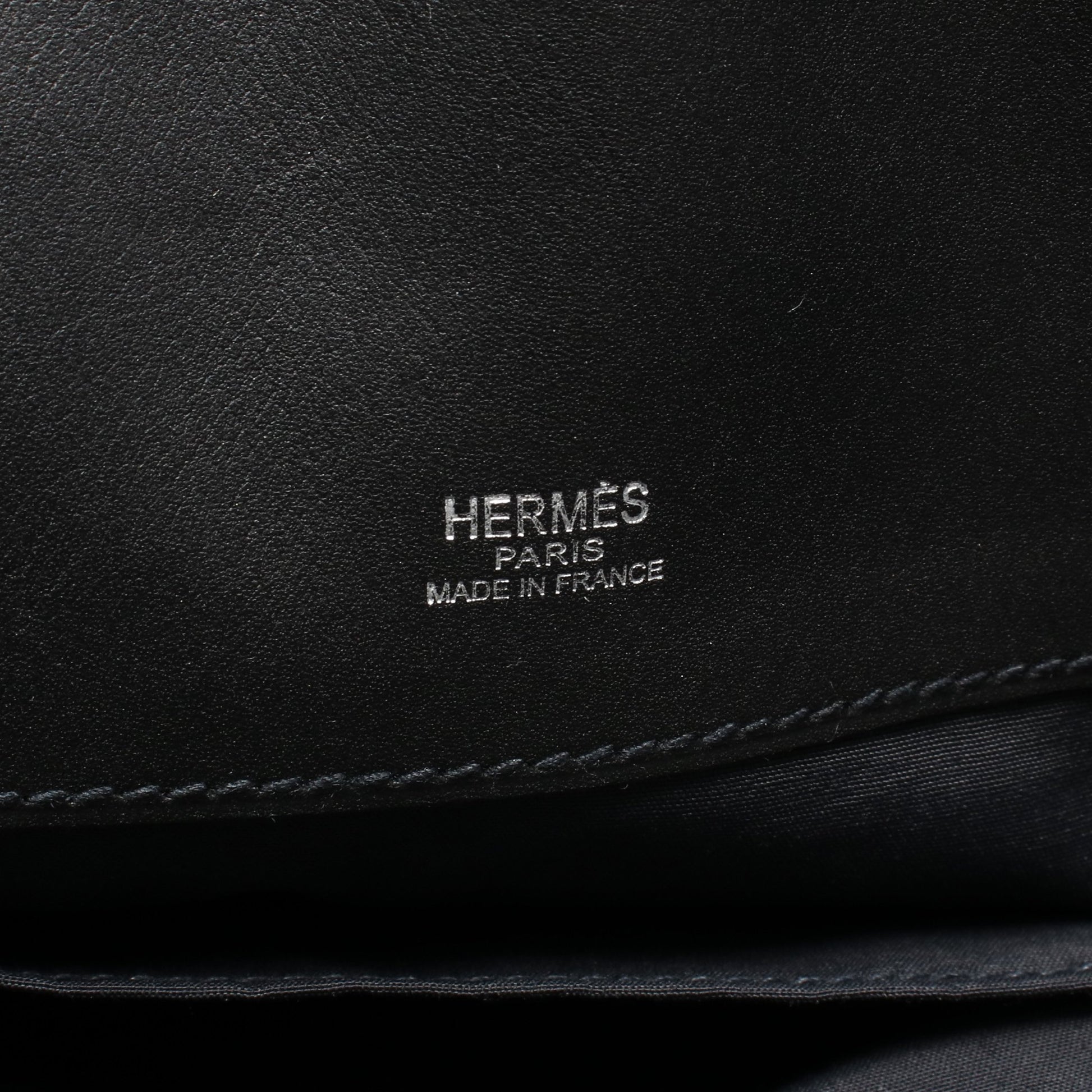 サックイブーPM ハンドバッグ トワルアッシュ ヴォースイフト ブラック シルバー金具 □J刻印 エルメス バッグ HERMES