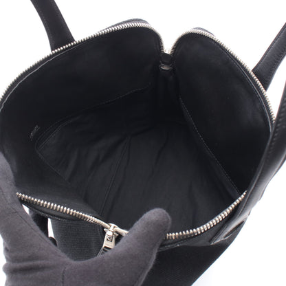 サックイブーPM ハンドバッグ トワルアッシュ ヴォースイフト ブラック シルバー金具 □J刻印 エルメス バッグ HERMES
