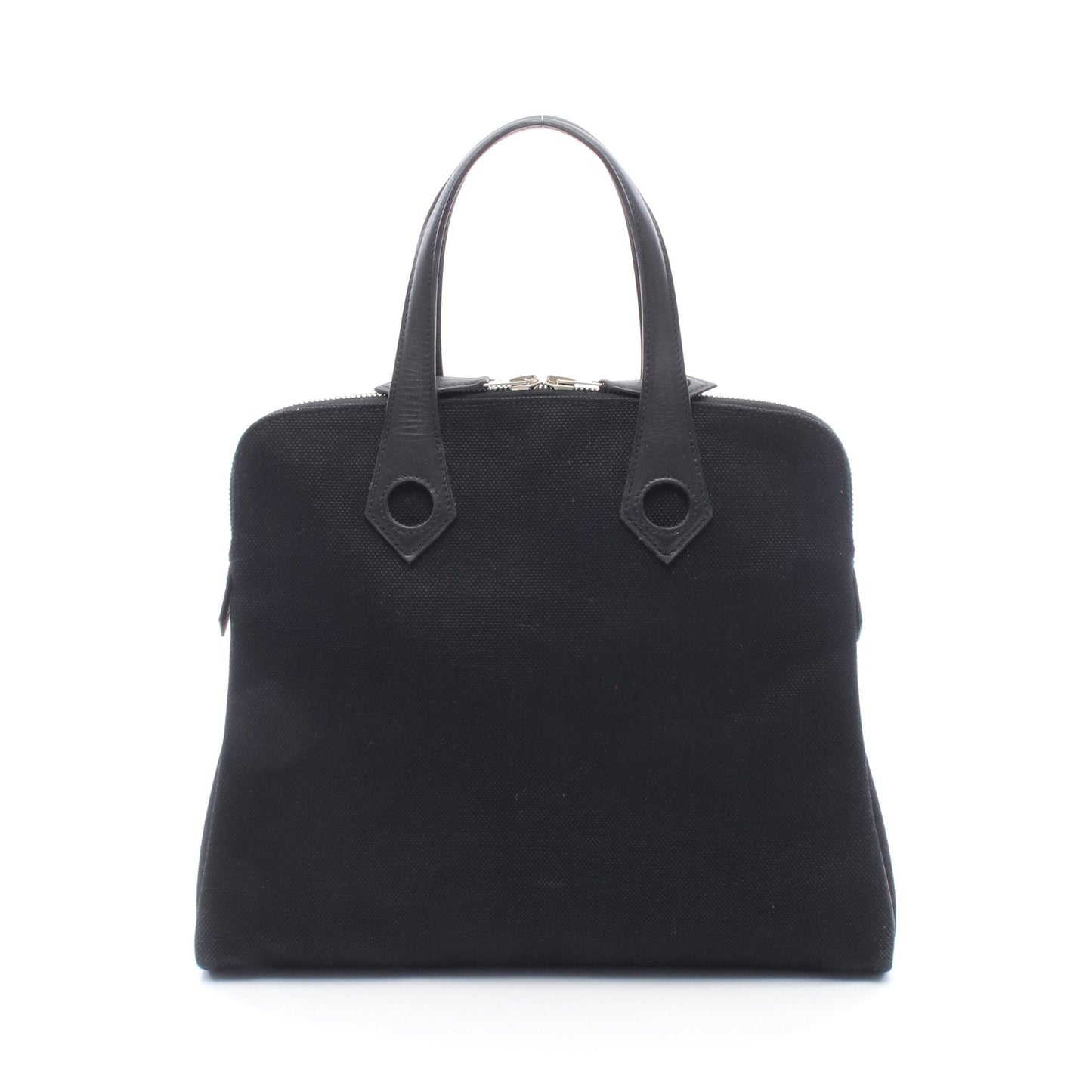 サックイブーPM ハンドバッグ トワルアッシュ ヴォースイフト ブラック シルバー金具 □J刻印 エルメス バッグ HERMES