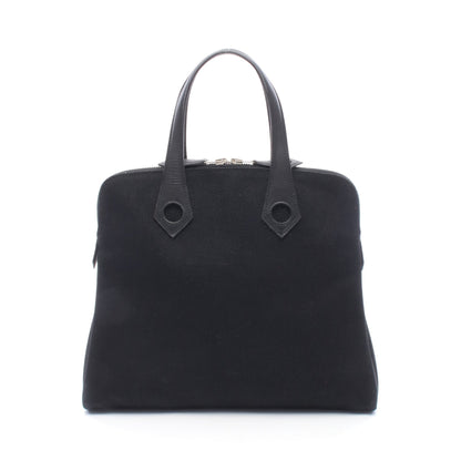 サックイブーPM ハンドバッグ トワルアッシュ ヴォースイフト ブラック シルバー金具 □J刻印 エルメス バッグ HERMES