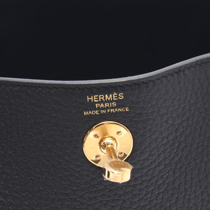 リンディ ミニ ショルダーバッグ トリヨンクレマンス ブラック ゴールド金具 G刻印 エルメス バッグ HERMES