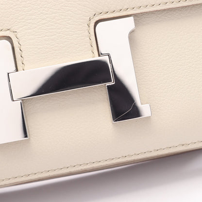 コンスタンス3 ミニ ベトン ショルダーバッグ エバーカラー アイボリー シルバー金具 C刻印 エルメス バッグ HERMES