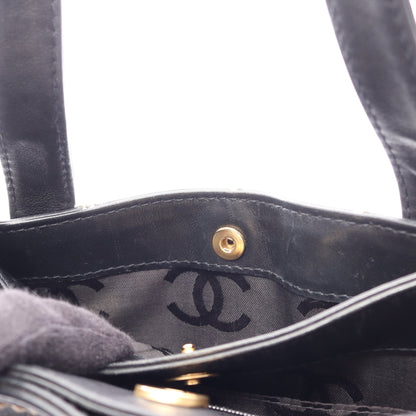 ワイルドステッチ ハンドバッグ トートバッグ レザー ブラック ゴールド金具 シャネル バッグ CHANEL