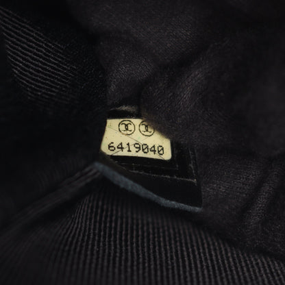 ワイルドステッチ Wチェーンショルダーバッグ レザー ブラック シルバー金具 シャネル バッグ CHANEL