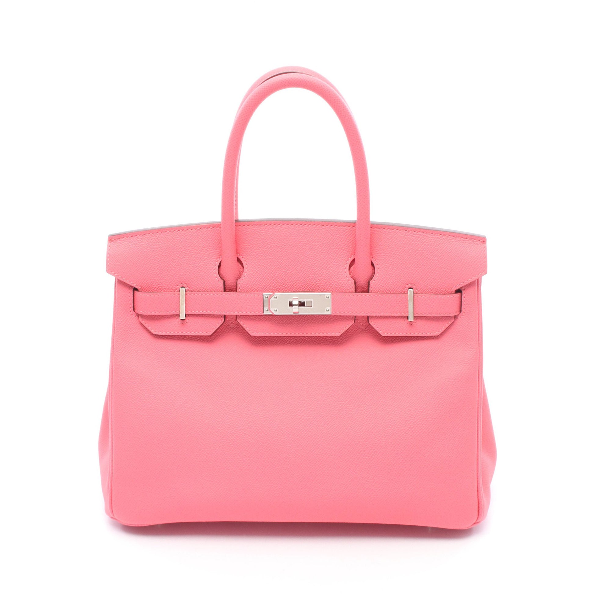 バーキン30 ローズアザレ ハンドバッグ ヴォーエプソン ピンク シルバー金具 Y刻印 エルメス バッグ HERMES