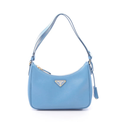 Re-Edition 2005 ミニバッグ ショルダーバッグ サフィアーノレザー ブルー プラダ バッグ PRADA