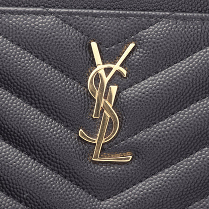ビルポーチ モノグラム スモール ポーチ レザー ブラック サンローランパリ 財布・小物 SAINT LAURENT PARIS