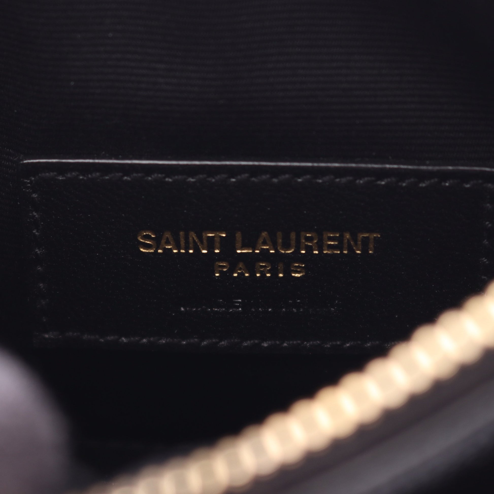 ビルポーチ モノグラム スモール ポーチ レザー ブラック サンローランパリ 財布・小物 SAINT LAURENT PARIS