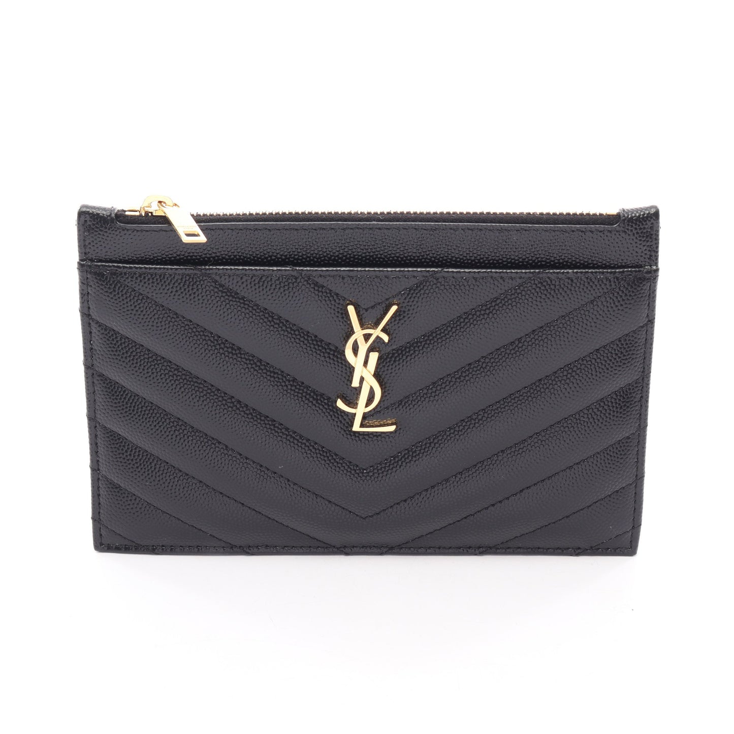 ビルポーチ モノグラム スモール ポーチ レザー ブラック サンローランパリ 財布・小物 SAINT LAURENT PARIS